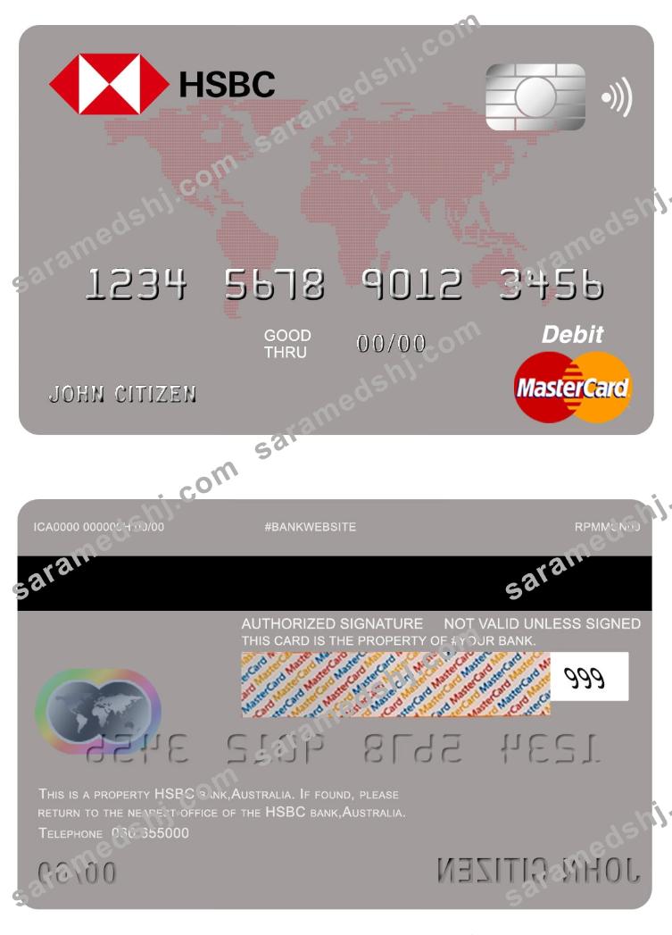 Australia HSBC bank mastercard